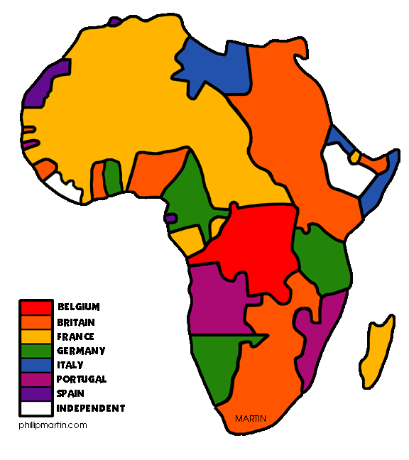 Map of africa clipart