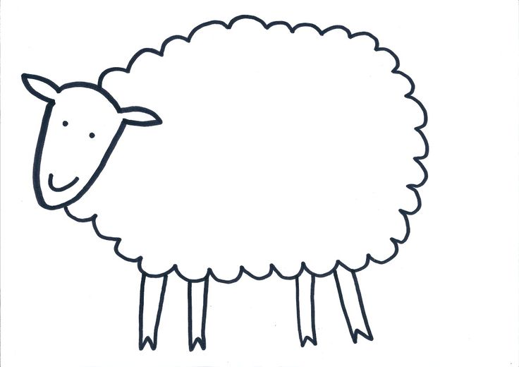 Best Photos of Template Of Sheep - Sheep Outline Template, Cotton ...