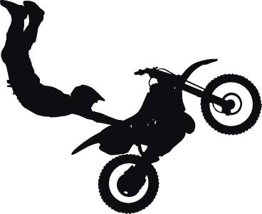 STUNT BIKE Decal WALL STICKER Home Decor Art Dirt Motor Cross ...