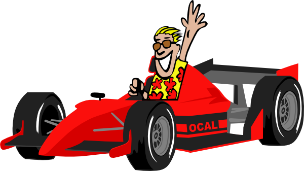 Red indy race car clipart