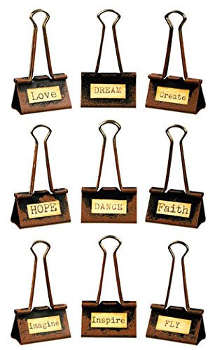 Amazon.com: Typography Binder Clips - Set of 9: Home & Kitchen