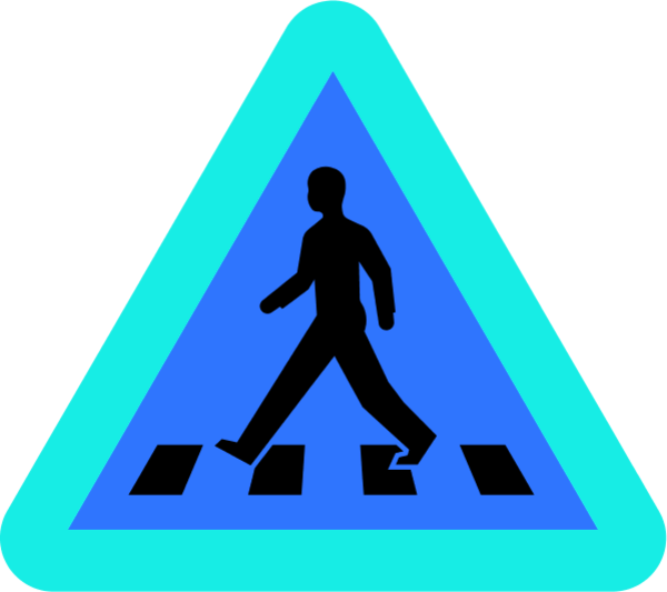 pedestrian crossing sign - vector Clip Art