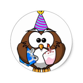 Owl Birthday Stickers | Zazzle