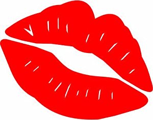 Amazon.com: Kiss Mark Lips 5.75" Car Decal / WINDOW Sticker - RED ...