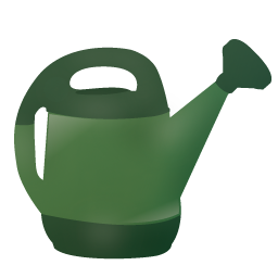 Green Watering Can Icon, PNG ClipArt Image