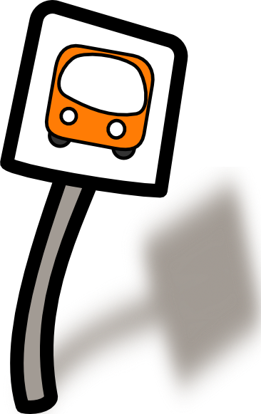 Funny Bus Stop clip art Free Vector