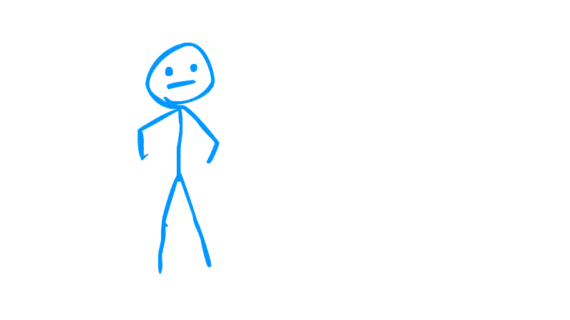 Blue Stick Man