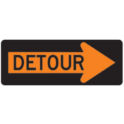 Detour Right-Arrow High-Intensity Prismatic Sign - GEMPLER'S