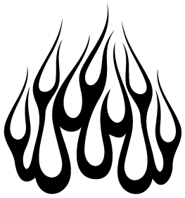 Black And White Flame Tattoos - ClipArt Best