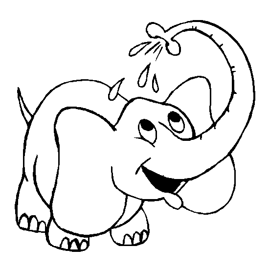 Baby Elephant :: Drawing :: Colouring Pictures - Kindergarten ...