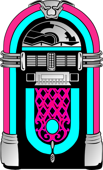 Pink And Blue Jukebox Clip Art - vector clip art ...