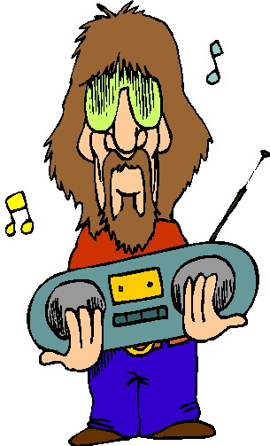 Clip Art - Clip art listening to music 028254