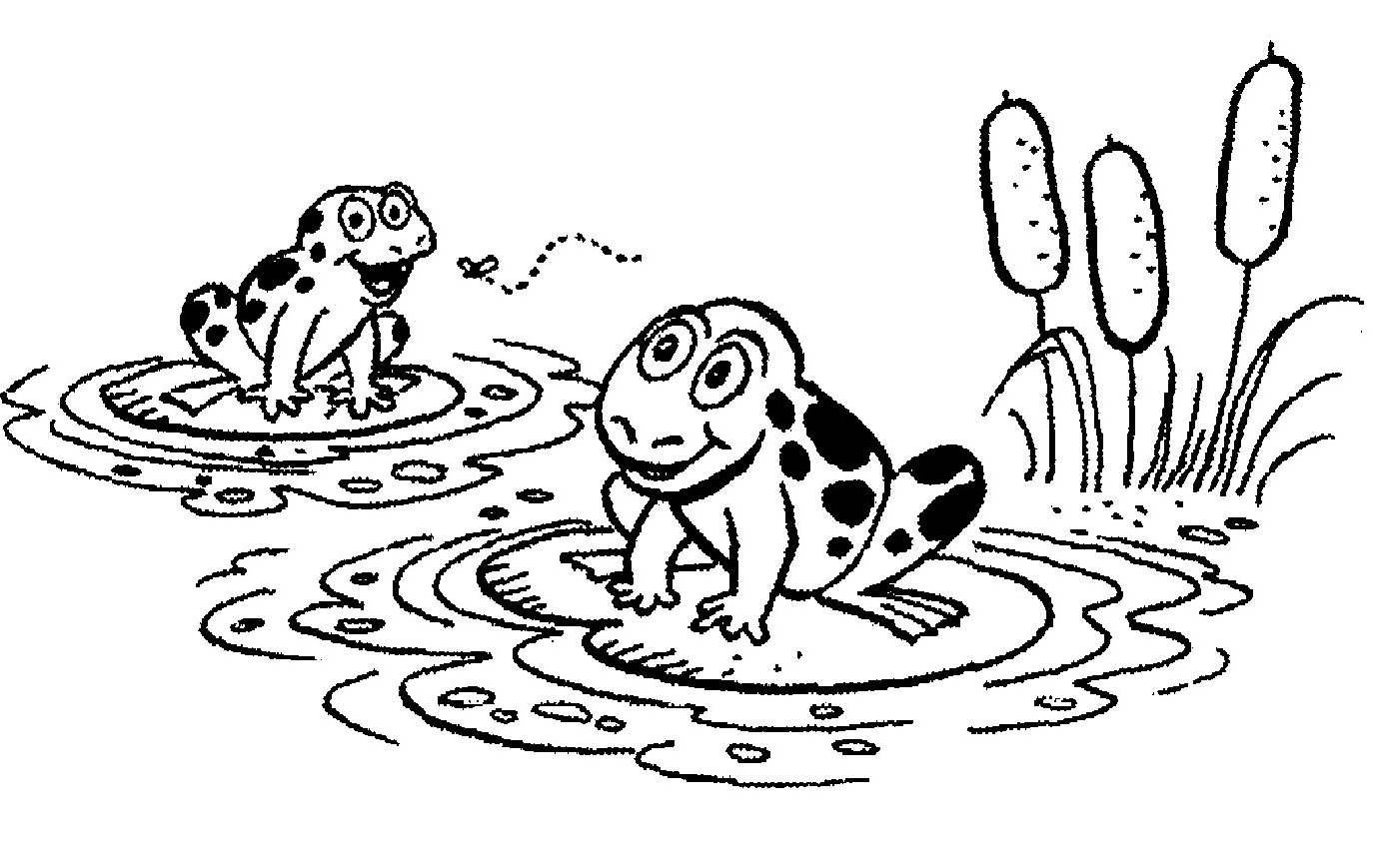 Pond black and white clipart