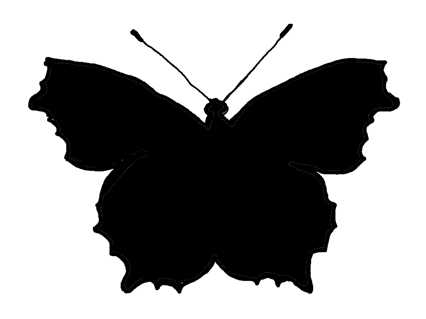 Black butterfly clipart