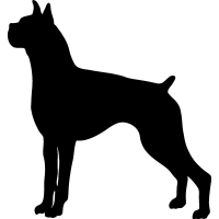 Boxer Dog Silhouette Clipart - Cliparts and Others Art Inspiration