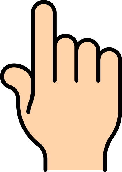 Person pointing finger no clipart