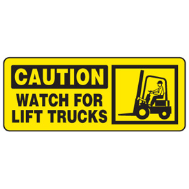 Forklift Safety Signs - Caution Watch For Lift Trucks With Fork ...