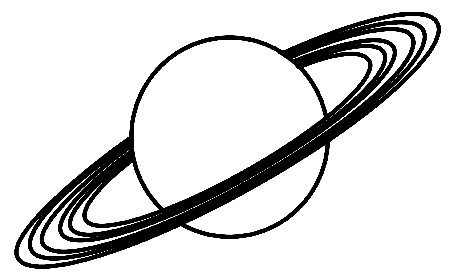 Planet Clip Art Black And White - Free Clipart Images