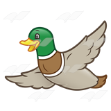 Flying duck clip art