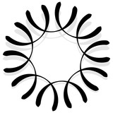 Spirally design element, abstract geometric motif, symbol, logo ...