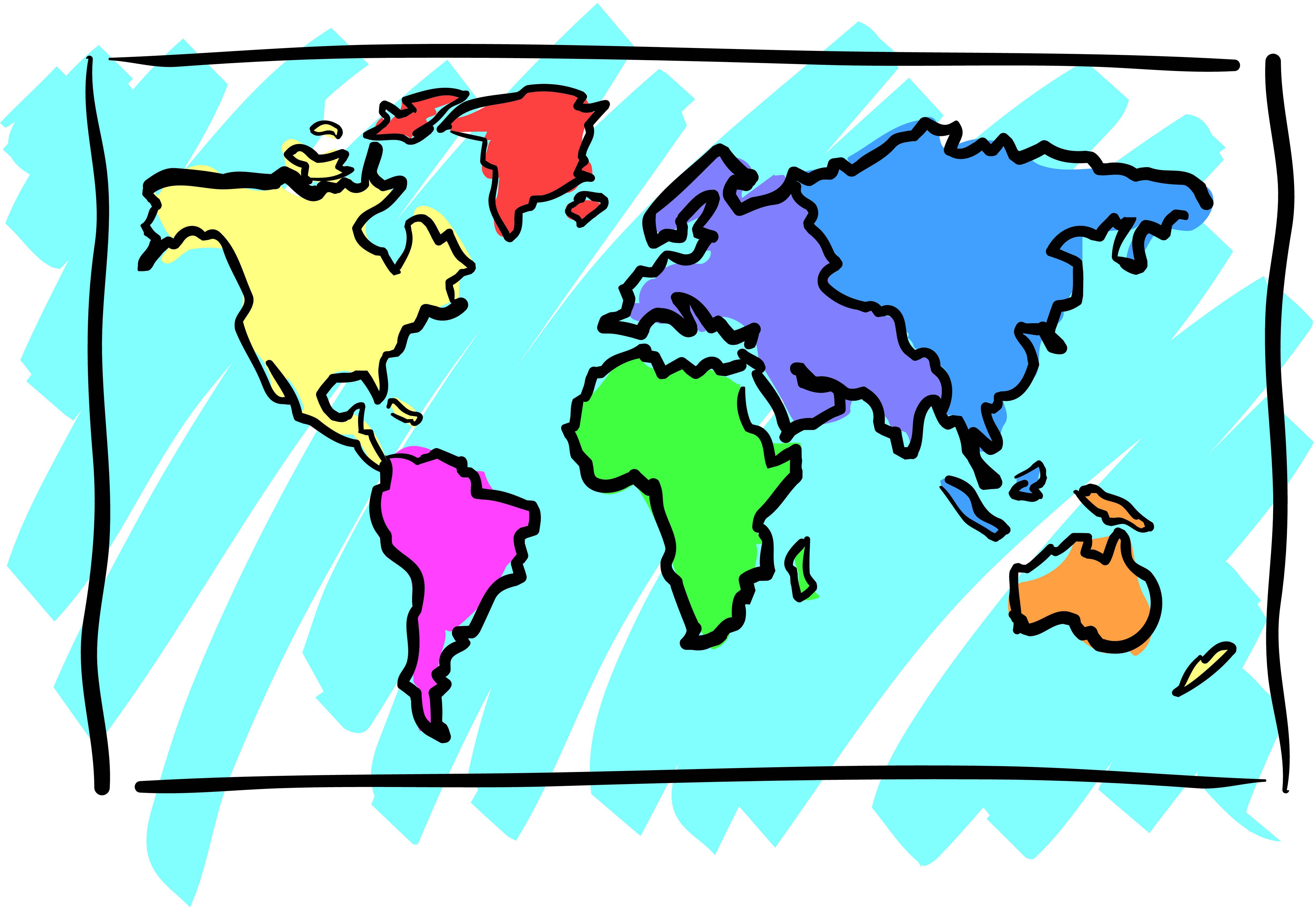 Map of world clipart
