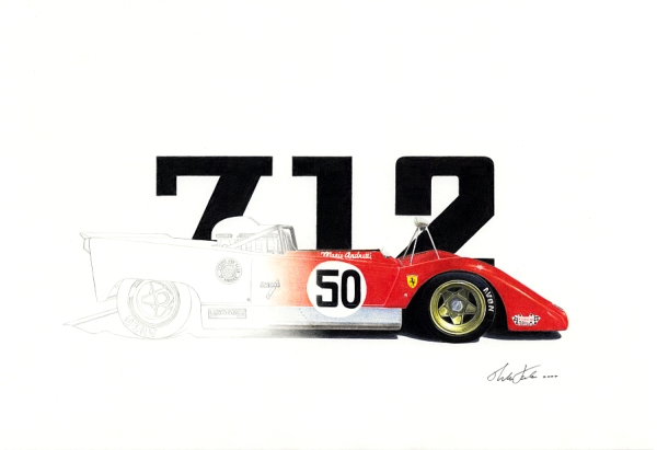 Miha Furlan motorsport art: Ferrari 712