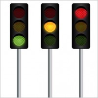 Red traffic light clipart