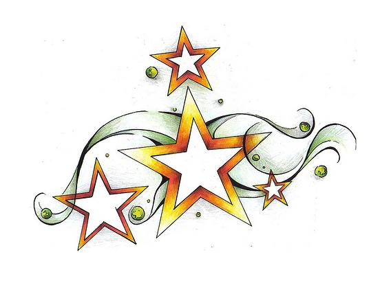 Shooting Star Tattoo Designs