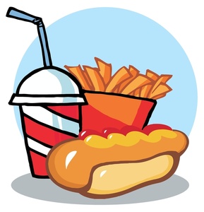 Hot dog and fries clipart images