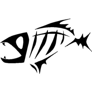 Skeleton Fish Tribal - ClipArt Best