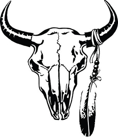 Bull skull clipart