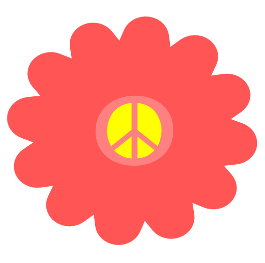 Red Hippie Flower - ClipArt Best