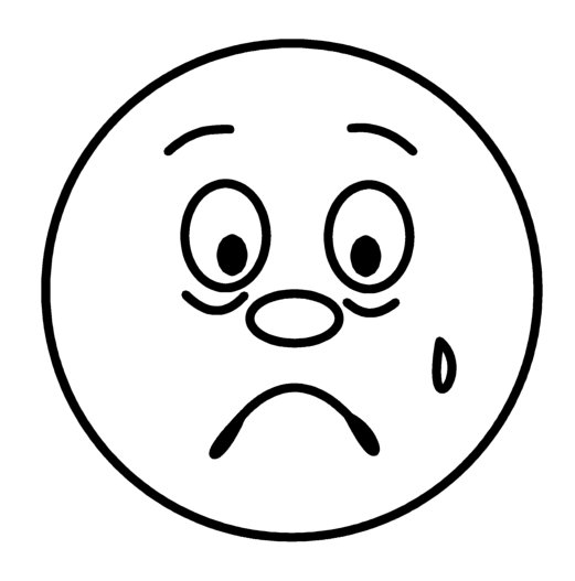 Sad face in cartoon clipart image #6708