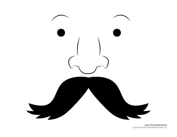 Mustache Template | Printable Photo ...