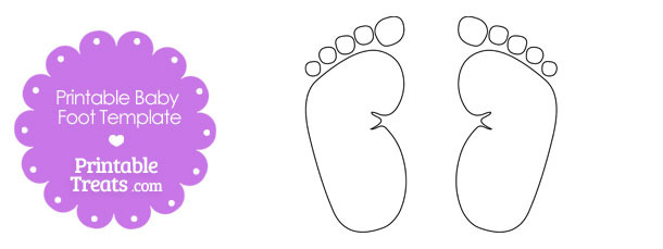 Printable Baby Footprint Template — Printable Treats.com