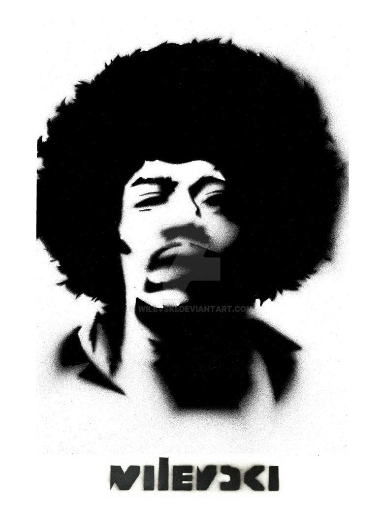 Wilevski stencil-art Jimi Hendrix by wilevski on DeviantArt