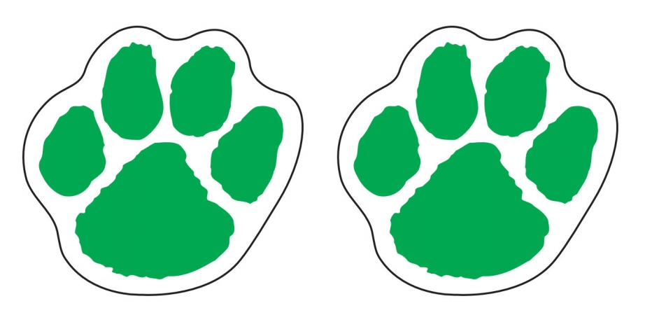 Green tiger paw clipart