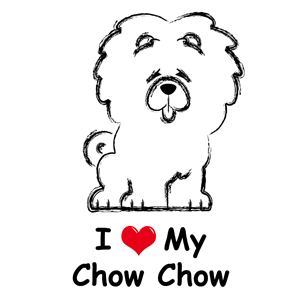 I Love My Chow Chow (Simple Cartoon) | Gifts for Dog Lovers | My ...