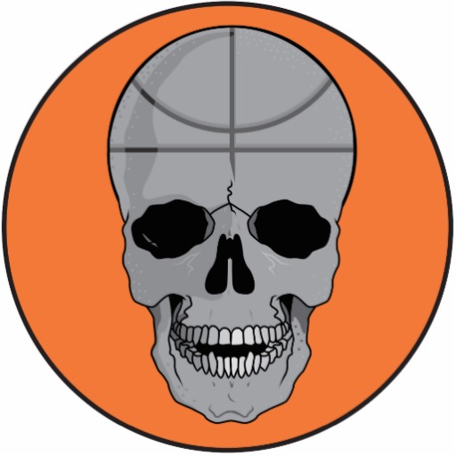 basketball skull design cut out from Zazzle.