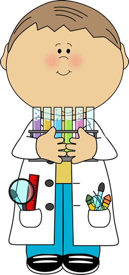Kid Scientist with Test Tubes Clip Art - Kid Scientist with Test ...
