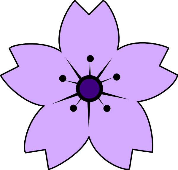 Purple Sakura clip art - vector clip art online, royalty free ...