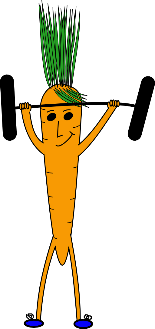 Weightlifting Carrot Clipart Royalty Free Public ...