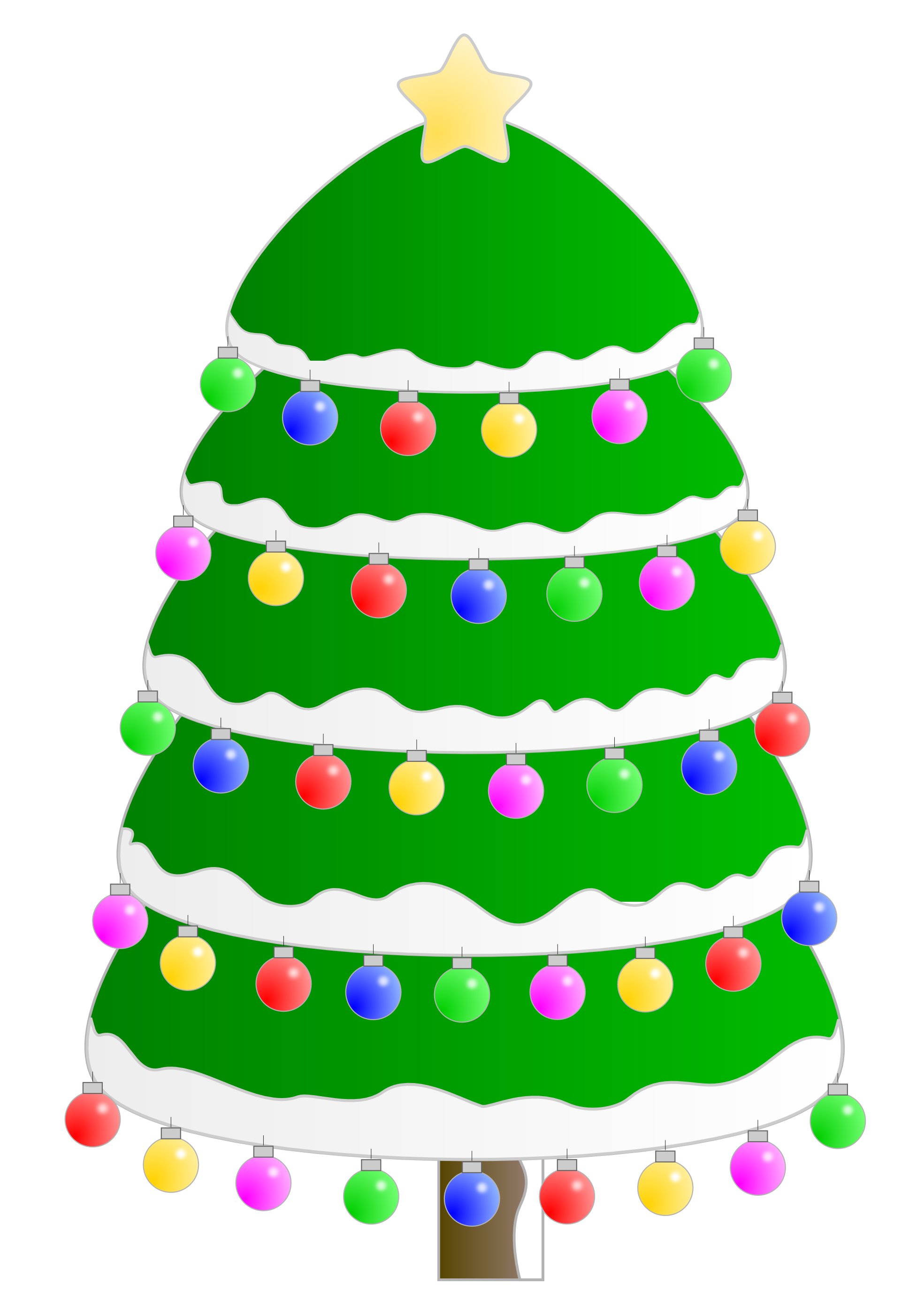 Clip Art: 129 537528 Xmas Tree Christmas Art ...