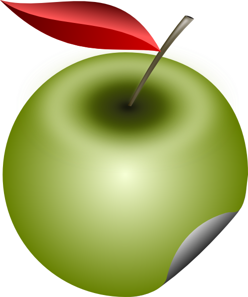 Green Apple clip art - vector clip art online, royalty free ...