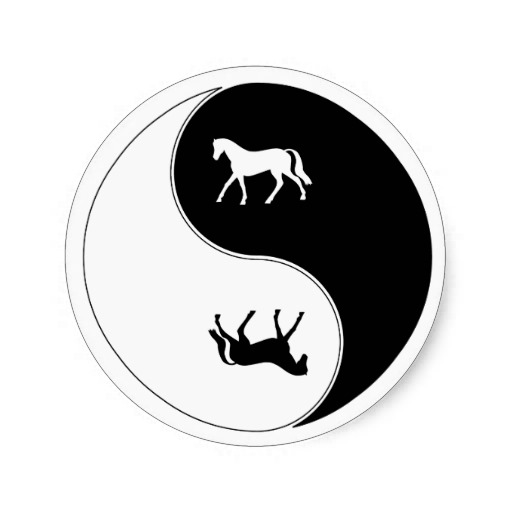Yin Yang Horse Postcards from Zazzle.