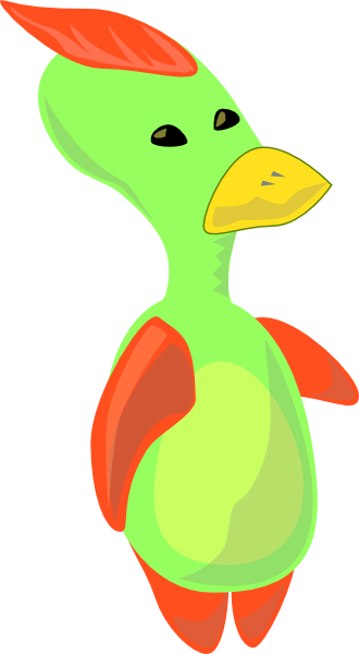 Alien Duck clip art Free Vector