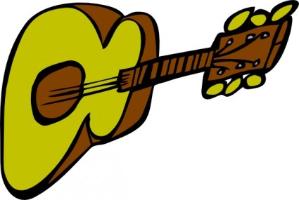 Acoustic Guitar clip art Free vector in Open office drawing svg ...
