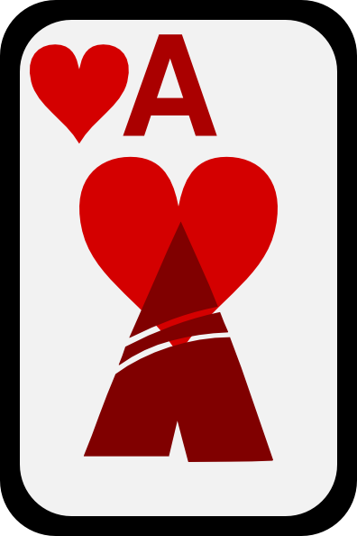 Ace Of Hearts Clip Art - vector clip art online ...