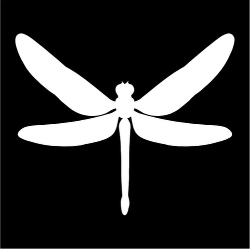 Dragonfly Silhouette Die Cut Vinyl Decal Sticker - Texas Die Cuts