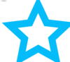Blue Star Outline Small clip art - vector clip art online, royalty ...